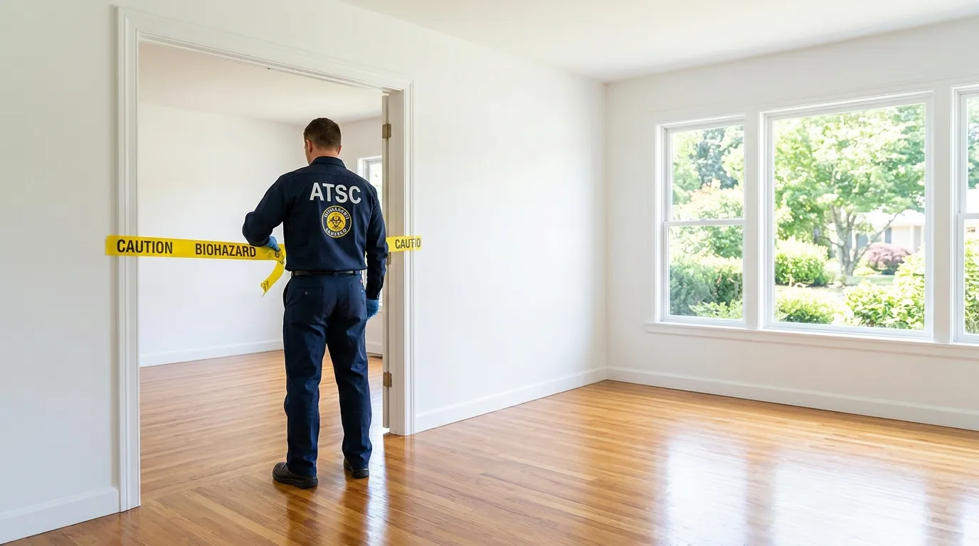 Certified biohazard cleanup crew performing Decomposition Cleanup in Fort Meade